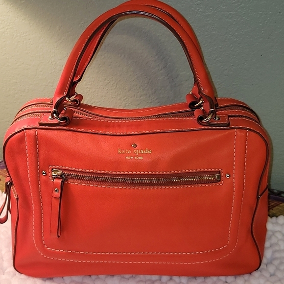 Kate Spade Medium Orange Satchel Handbag